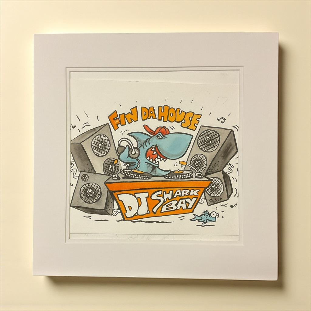 Shark DJ cartoon